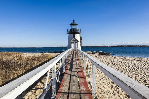 USA, New England, Massachusetts, Nantucket Island, Nantucket Town, Brant Point Lighthouse