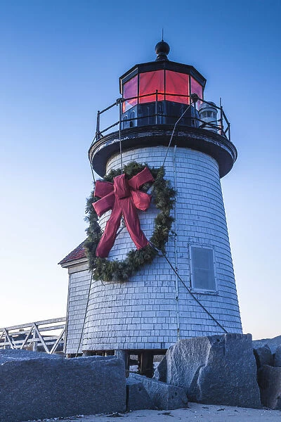 USA, New England, Massachusetts, Nantucket Island, Nantucket Town, Brant Point Lighthouse