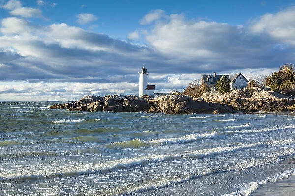 USA, New England, Massachusetts, Cape Ann, Gloucester, Annisquam Lighthouse, late