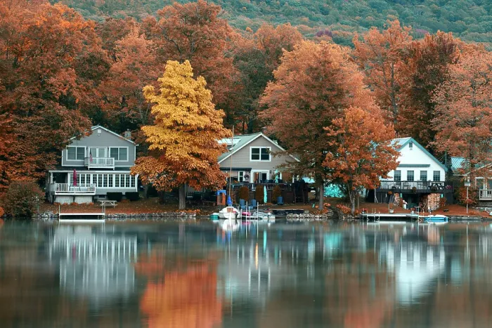 Framed Print : USA, New England, Vermont, Addison County, Middlebury, Lake Dunmore, lake houses Framed Print : USA, New England, Vermont, Addison County, Middlebury, Lake Dunmore, lake houses