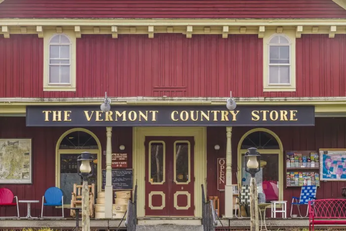 Framed Print : USA, New England, Vermont, Rockingham, The Vermont Country Store, exterior
