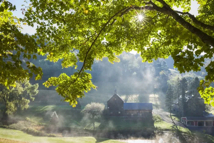 Framed Print : USA, New England, Vermont, South Pomfret, farm in autumn