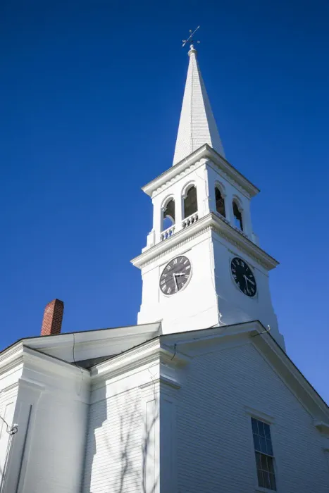 Framed Print : USA, New England, Vermont, town church Framed Print : USA, New England, Vermont, town church