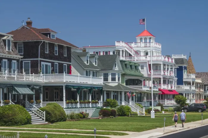 Framed Print : USA, New Jersey, Cape May, Victorian houses along Beach Avenue Framed Print : USA, New Jersey, Cape May, Victorian houses along Beach Avenue