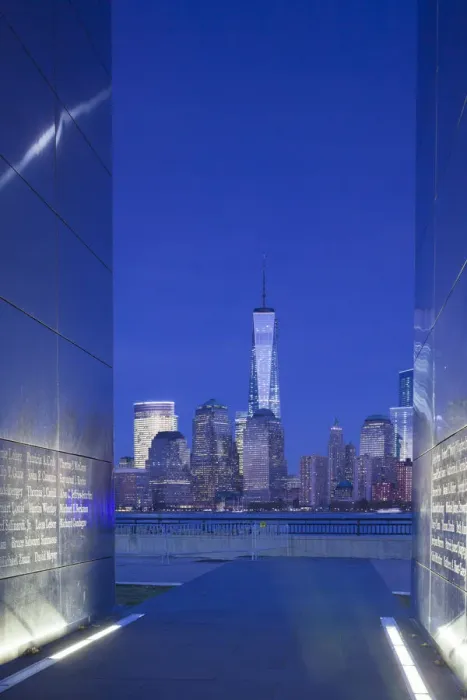 Framed Print : USA, New Jersey, Jersey City, Liberty State Park, view through 9 / 11 memorial, Empty Sky Framed Print : USA, New Jersey, Jersey City, Liberty State Park, view through 9 / 11 memorial, Empty Sky