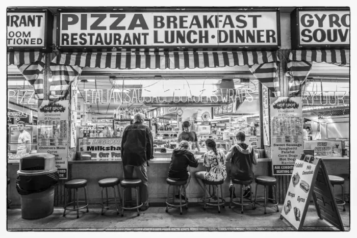 Framed Print : USA, New Jersey, The Jersey Shore, Wildwoods, Wildwoods Beach Boardwalk, Pizza shop Framed Print : USA, New Jersey, The Jersey Shore, Wildwoods, Wildwoods Beach Boardwalk, Pizza shop
