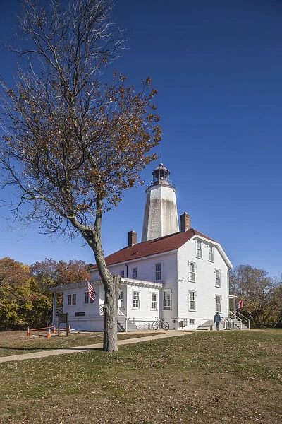 USA, New Jersey, Sandy Hook, Gateway National Recreation Area, Sandy Hook Lighthouse