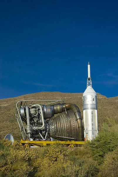 USA, New Mexico, Alamogordo, New Mexico Museum of Space History, F1 Rocket Engine