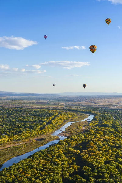 USA, New Mexico, Albuquerque, Rio Grande, Albuquerque International Balloon Fiesta