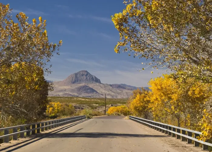 Framed Print : USA, New Mexico, Bridge over the Rio Grande near Socorro. Strawberry Peak