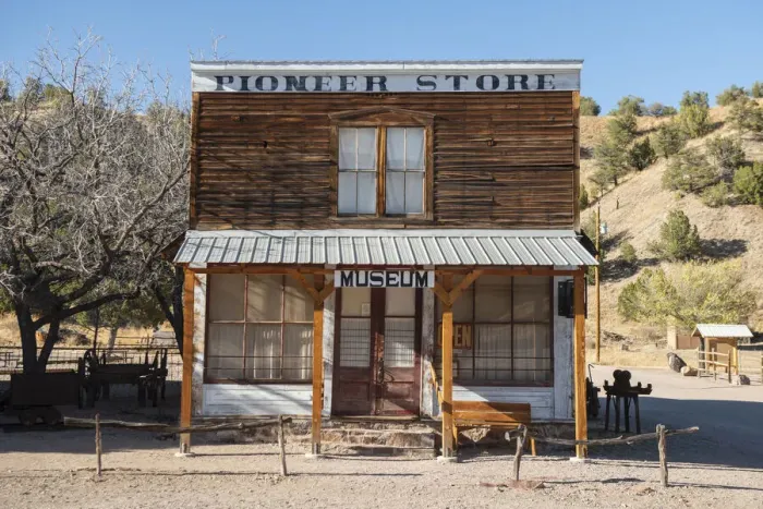 Framed Print : USA; New Mexico; Chloride; Ghost Town, Pioneer store Framed Print : USA; New Mexico; Chloride; Ghost Town, Pioneer store