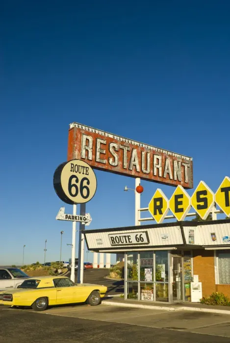 Framed Print : USA, New Mexico, Route 66, Santa Rosa, The Route 66 Restaurant