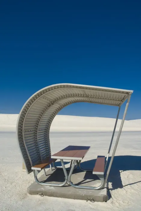 Framed Print : USA, New Mexico, White Sands National Monument, Picnic area