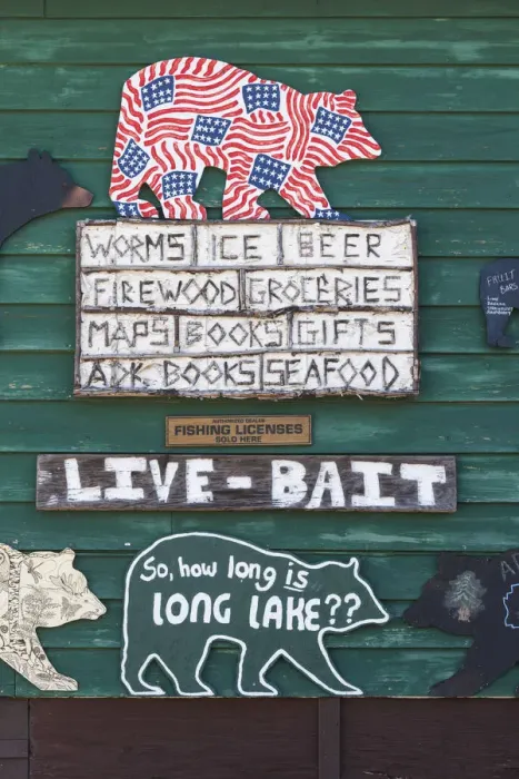 Framed Print : USA, New York, Adirondack Mountains, Long Lake, Hosss outdoor supply store, detail Framed Print : USA, New York, Adirondack Mountains, Long Lake, Hosss outdoor supply store, detail