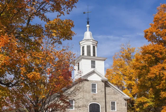 Framed Print : USA, New York, Adirondack Mountains, Jay, village church, autumn Framed Print : USA, New York, Adirondack Mountains, Jay, village church, autumn