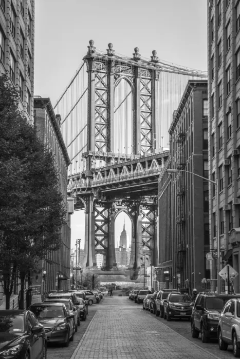 Framed Print : USA, New York, Brooklyn, Dumbo, Manhattan Bridge