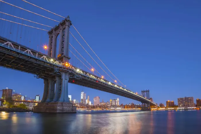 Framed Print : USA, New York, Brooklyn, Manhattan Bridge and Lower Manhattan Skyline Framed Print : USA, New York, Brooklyn, Manhattan Bridge and Lower Manhattan Skyline
