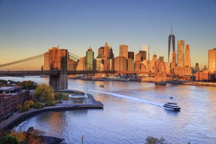 Framed Print : USA, New York City, Brooklyn Bridge and Lower Manhattan Skyline Framed Print : USA, New York City, Brooklyn Bridge and Lower Manhattan Skyline