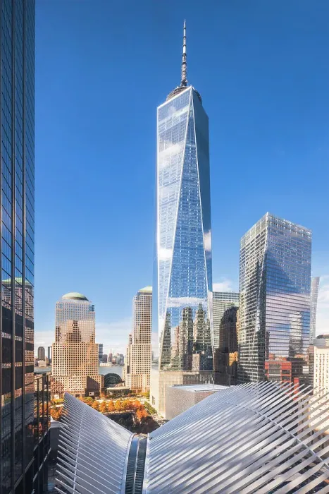 Framed Print : USA, New York City, elevated view of the Freedom Tower and the World Trade Center with the PATH station (Oculus) Framed Print : USA, New York City, elevated view of the Freedom Tower and the World Trade Center with the PATH station (Oculus)