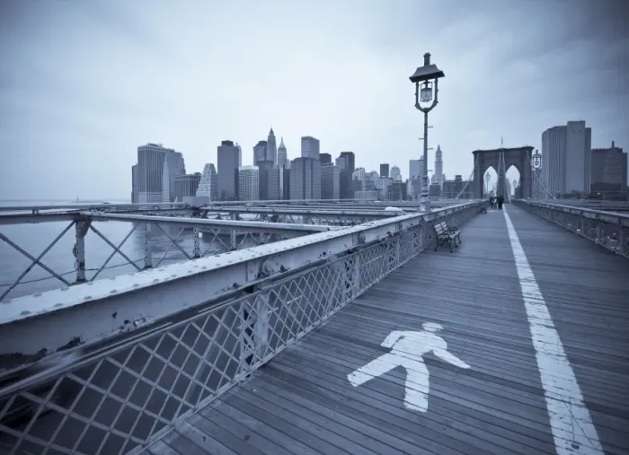 Framed Print : USA, New York City, Manhattan & Brooklyn Bridge Framed Print : USA, New York City, Manhattan & Brooklyn Bridge