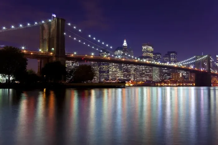 Framed Print : USA, New York City, Manhattan, Brooklyn Bridge and Downtown Manhattan Framed Print : USA, New York City, Manhattan, Brooklyn Bridge and Downtown Manhattan