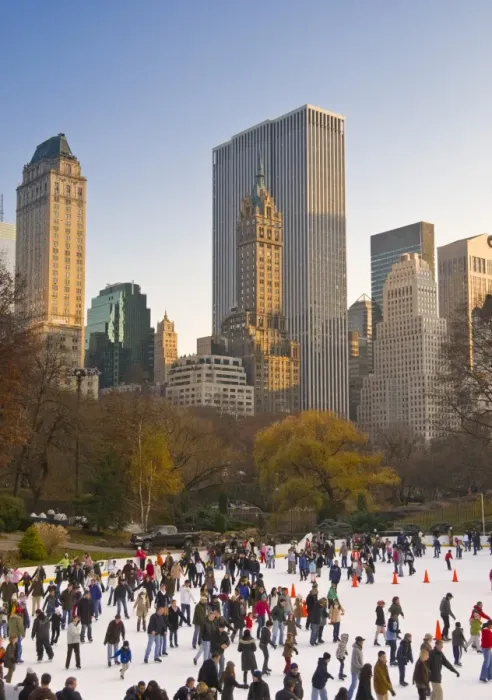 Framed Print : USA, New York City, Manhattan, Central Park, Wollman Icerink