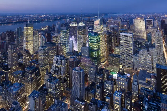 Framed Print : USA, New York City, Manhattan, Elevated view of mid-town Manhattan Framed Print : USA, New York City, Manhattan, Elevated view of mid-town Manhattan