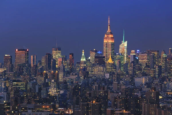 USA, New York City, Manhattan Skyline from Brooklyn