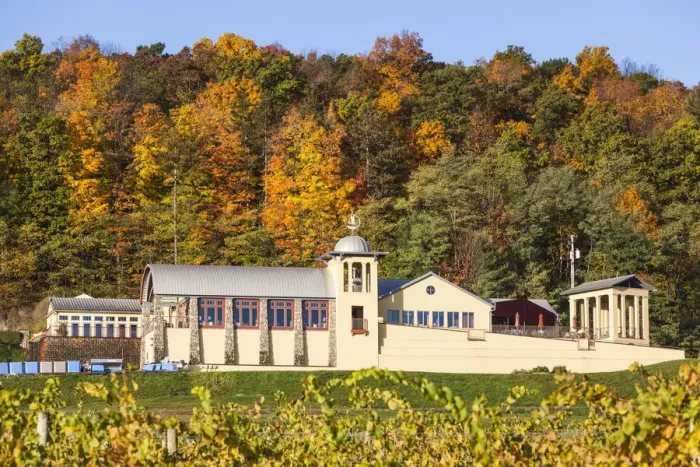 Framed Print : USA, New York, Finger Lakes Region, Hammondsport, Heron Hill Winery, autumn Framed Print : USA, New York, Finger Lakes Region, Hammondsport, Heron Hill Winery, autumn