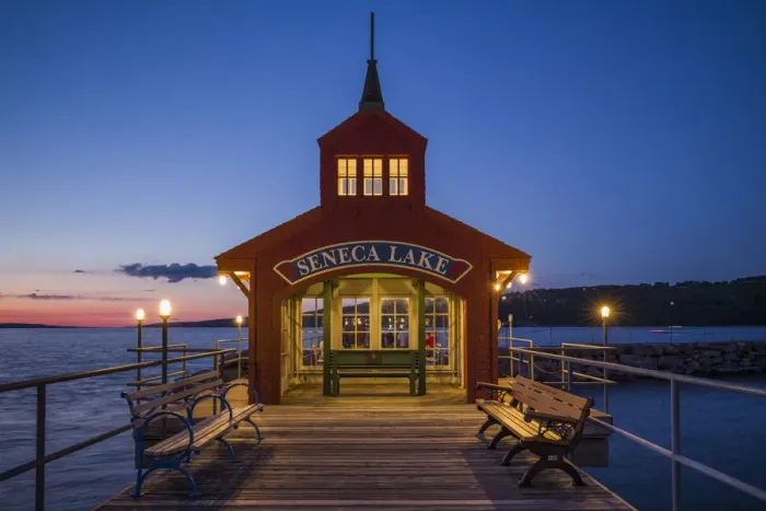Framed Print : USA, New York, Finger Lakes Region, Watkins Glen, Seneca Lake Pier, summer Framed Print : USA, New York, Finger Lakes Region, Watkins Glen, Seneca Lake Pier, summer