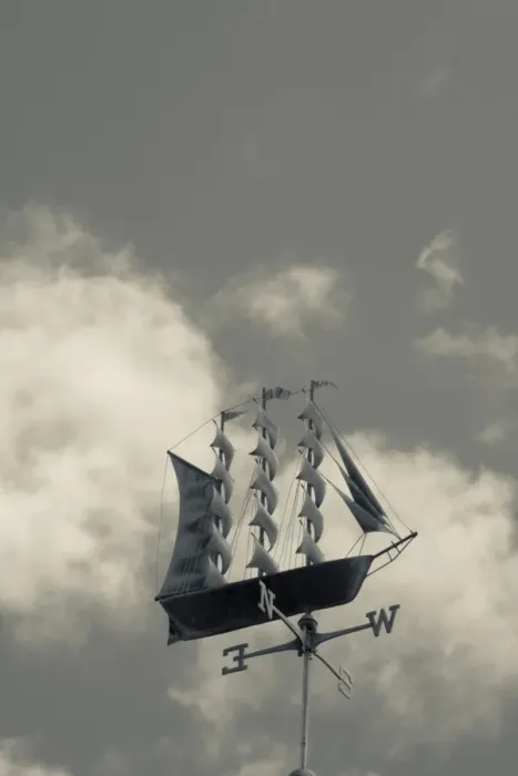 Framed Print : USA, New York, Long Island, Greenport, tall ship weather vane Framed Print : USA, New York, Long Island, Greenport, tall ship weather vane