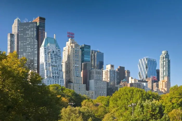 Framed Print : USA, New York, Manhattan, Central Park and Midtown Skyline