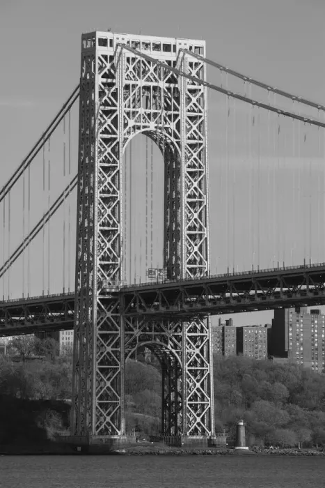 Framed Print : USA, New York, Manhattan, George Washington Bridge & the Hudson river Framed Print : USA, New York, Manhattan, George Washington Bridge & the Hudson river