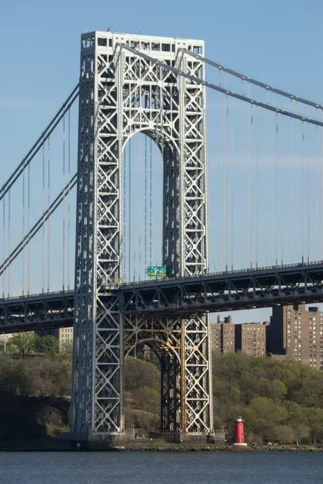 Framed Print : USA, New York, Manhattan, George Washington Bridge & the Hudson river Framed Print : USA, New York, Manhattan, George Washington Bridge & the Hudson river