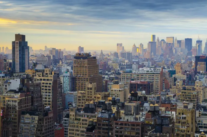 Framed Print : USA, New York, Manhattan, looking over lower Midtown towards Downtown Framed Print : USA, New York, Manhattan, looking over lower Midtown towards Downtown