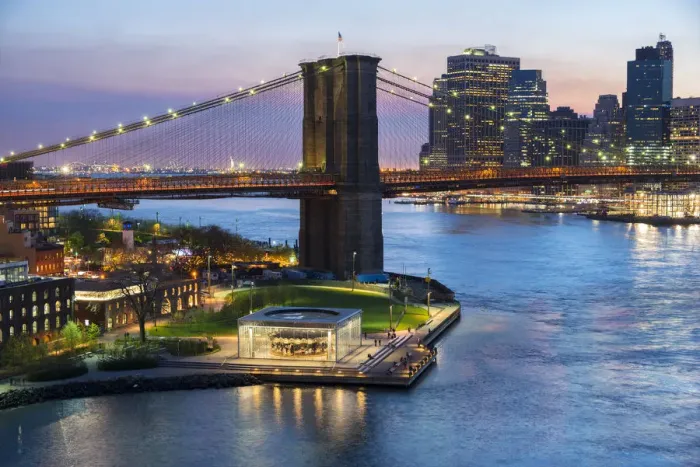 Framed Print : USA, New York, Manhattan, Lower Manhattan, Brooklyn Bridge & East River Framed Print : USA, New York, Manhattan, Lower Manhattan, Brooklyn Bridge & East River