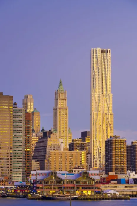Framed Print : USA, New York, Manhattan, Lower Manhattan, tallest building is Beekman Tower or 8