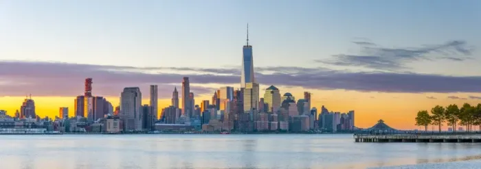 Framed Print : USA, New York, Manhattan, Lower Manhattan and World Trade Center, Freedom Tower across Framed Print : USA, New York, Manhattan, Lower Manhattan and World Trade Center, Freedom Tower across