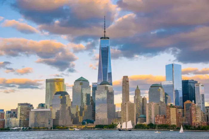 Framed Print : USA, New York, Manhattan, Lower Manhattan and World Trade Center, Freedom Tower Framed Print : USA, New York, Manhattan, Lower Manhattan and World Trade Center, Freedom Tower