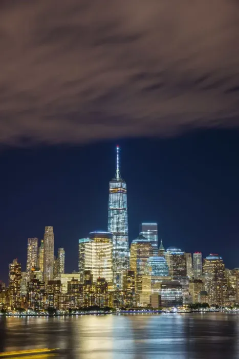 Framed Print : USA, New York, Manhattan, Lower Manhattan and World Trade Center, Freedom Tower across Framed Print : USA, New York, Manhattan, Lower Manhattan and World Trade Center, Freedom Tower across