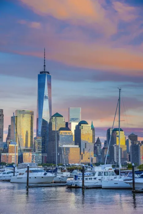 Framed Print : USA, New York, Manhattan, Lower Manhattan and World Trade Center, Freedom Tower across Framed Print : USA, New York, Manhattan, Lower Manhattan and World Trade Center, Freedom Tower across