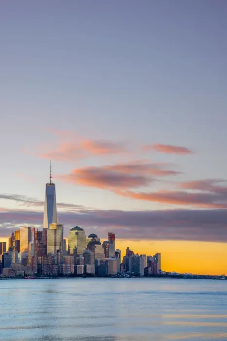Framed Print : USA, New York, Manhattan, Lower Manhattan and World Trade Center, Freedom Tower across Framed Print : USA, New York, Manhattan, Lower Manhattan and World Trade Center, Freedom Tower across