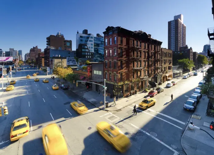 Framed Print : USA, New York, Manhattan, Midtown, Chelsea, 10th Avenue and West 17th Street Framed Print : USA, New York, Manhattan, Midtown, Chelsea, 10th Avenue and West 17th Street