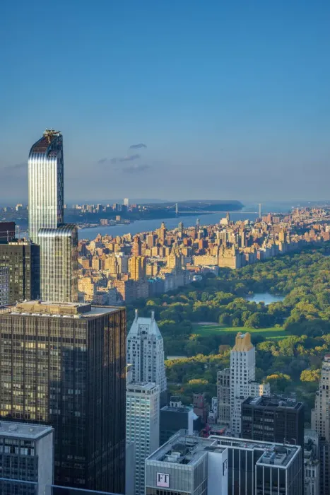 Framed Print : USA, New York, Midtown, Central Park, One57 Building on left Framed Print : USA, New York, Midtown, Central Park, One57 Building on left
