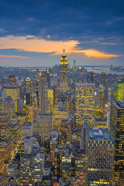 USA, New York, Midtown and Lower Manhattan, Empire State Building
