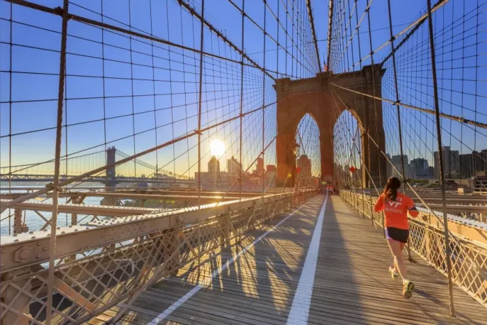 Framed Print : USA, New York, New York City, Brooklyn Bridge