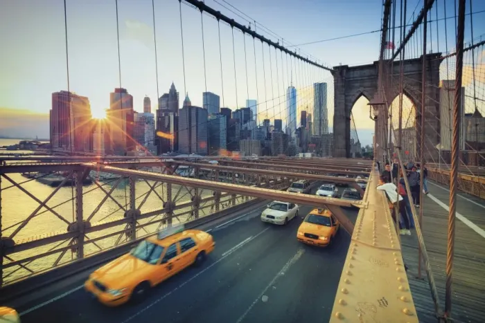 Framed Print : USA, New York, New York City, Brooklyn Bridge