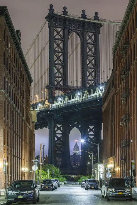 Framed Print : USA, New York, New York City, Brooklyn-Dumbo, Manhattan Bridge, dawn Framed Print : USA, New York, New York City, Brooklyn-Dumbo, Manhattan Bridge, dawn