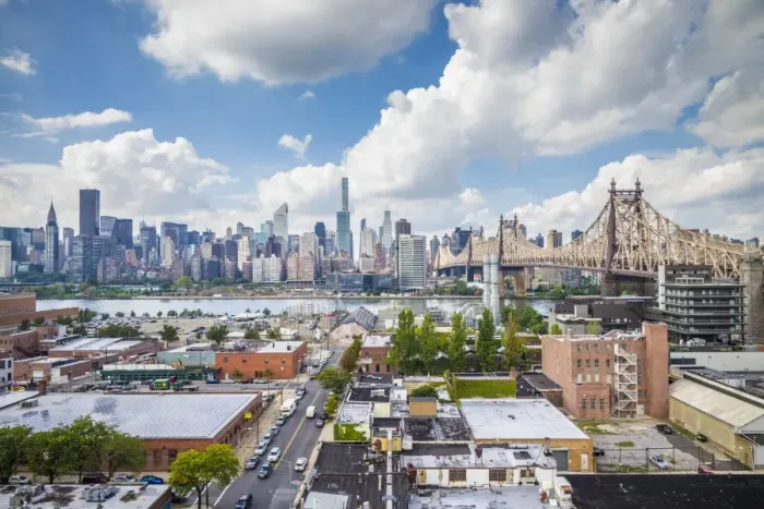 Framed Print : USA, New York, New York City-Long Island City, elevated skyline with 59th Street bridge