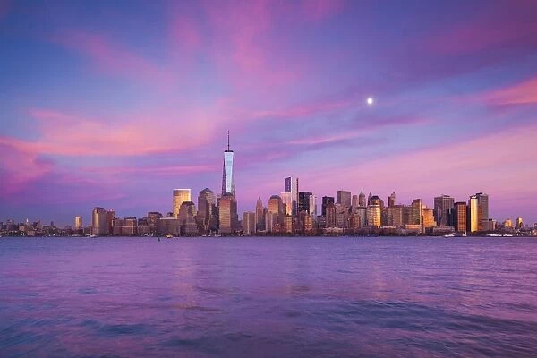 USA, New York, New York City, lower Manhattan and Freedom Tower